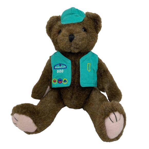 Vintage Mary Meyer Girl Scouts USA Jointed Teddy Bear - Picture 1 of 10